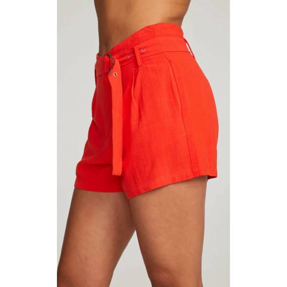 NEW CHASER lurex boucle shorts in flame - Picture 2 of 2